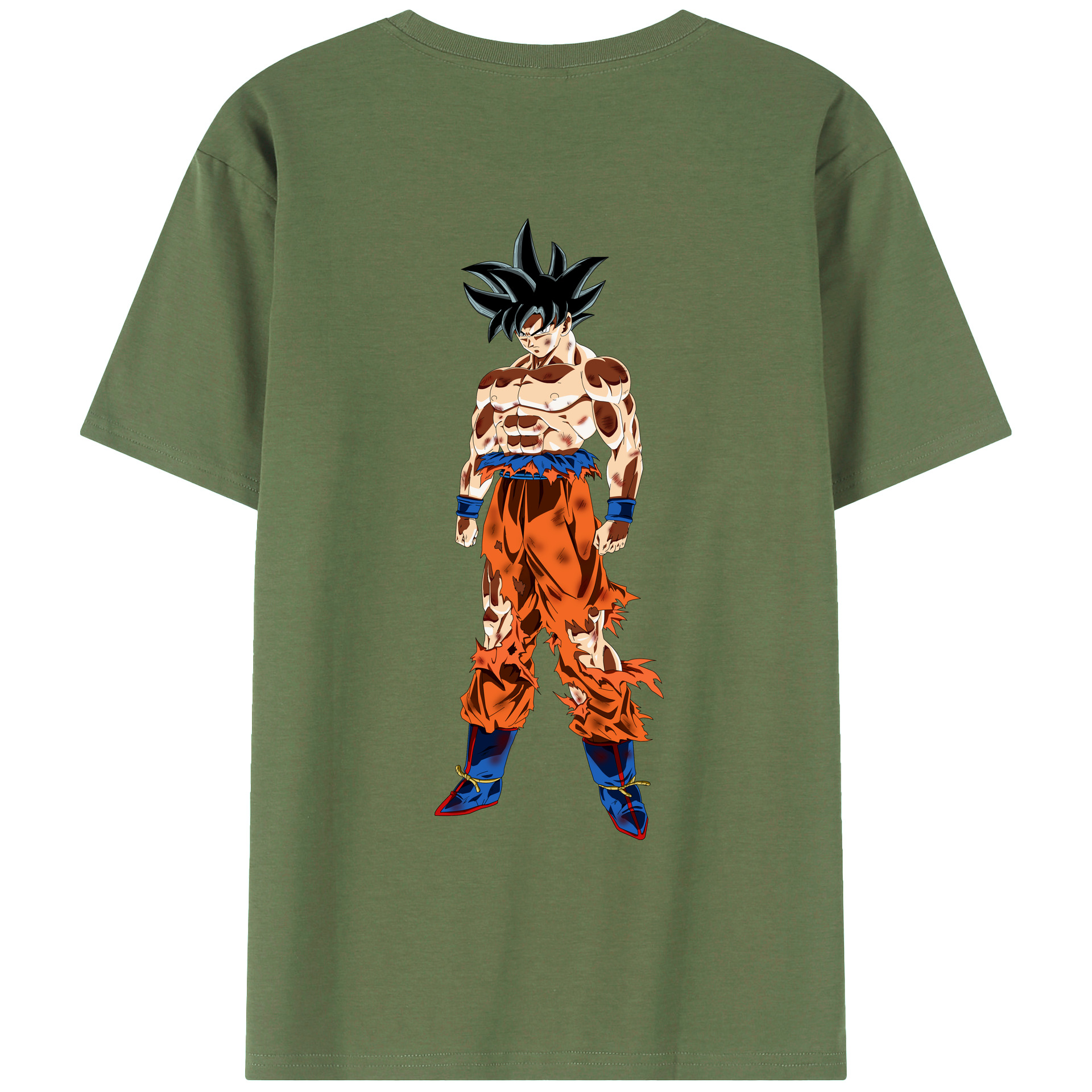 （画像用） ドラゴンボール 孫悟空（そん ごくう）Son Goku カカロット DRAGON BALL Kakarotto 綿100％ メンズ半袖Tシャツ（バックプリント） 通気性